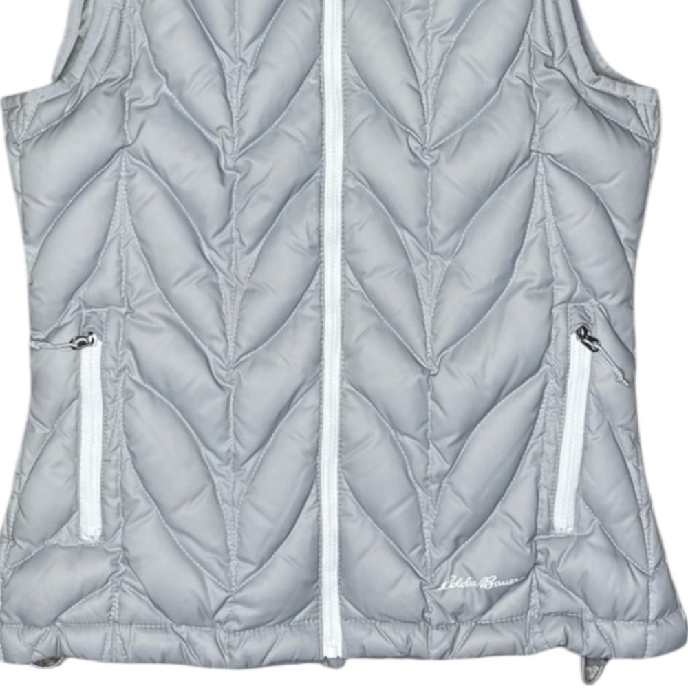 EDDIE BAUER Down Puffer Vest in Light Gray Size Small — EB700 Down Rating — WOW! - Picture 6 of 12